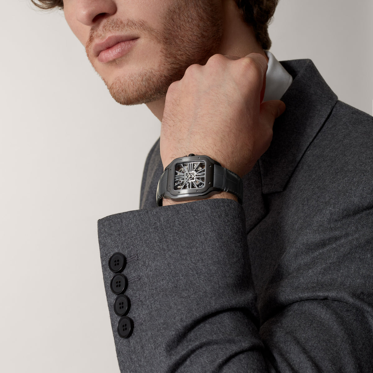 Santos de Cartier skeleton watch Kennedy