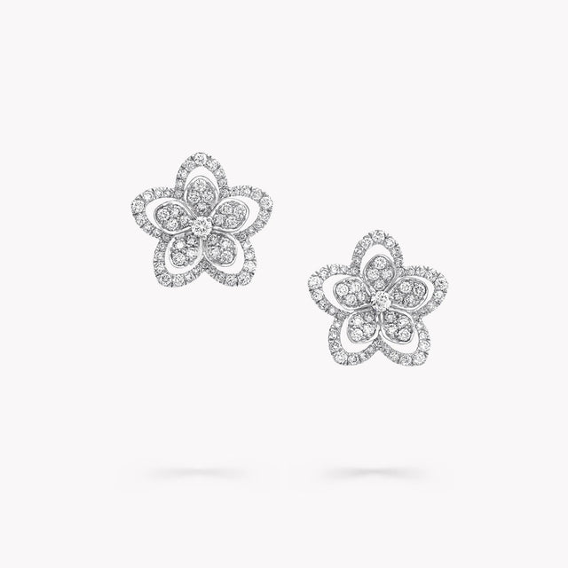 Wild Flower Diamond Stud Earrings