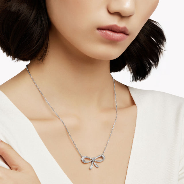 Tilda's Bow Mini Diamond Pendant