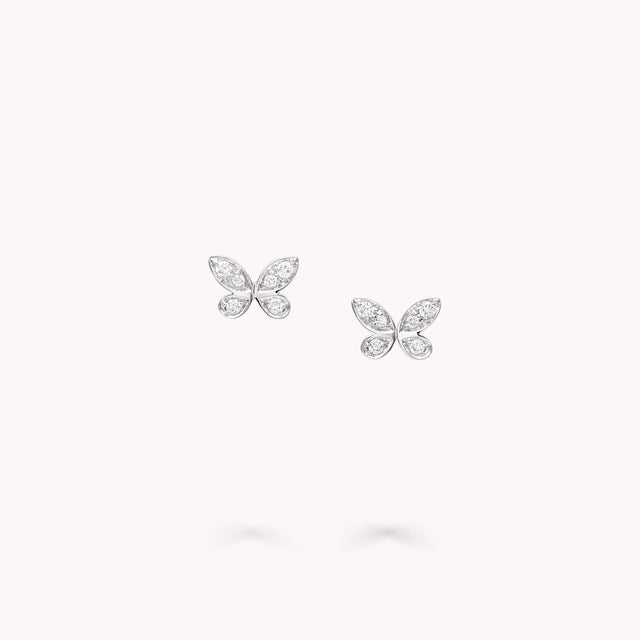 Pavé Butterfly Diamond Petite Stud Earrings