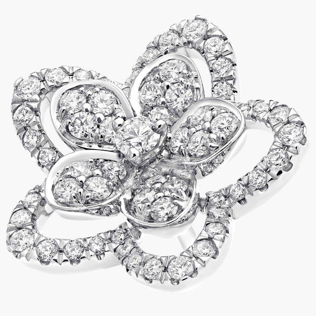 Wild Flower Diamond Stud Earrings