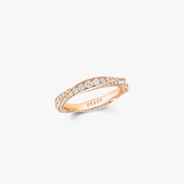 Spiral Pavé Diamond Band