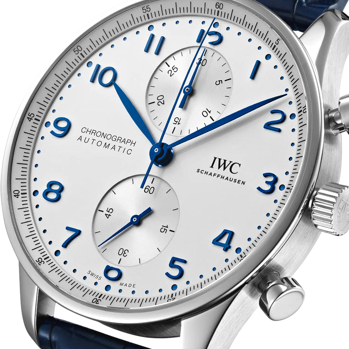 IWC Portugieser Chronograph Silver Dial Watch Kennedy