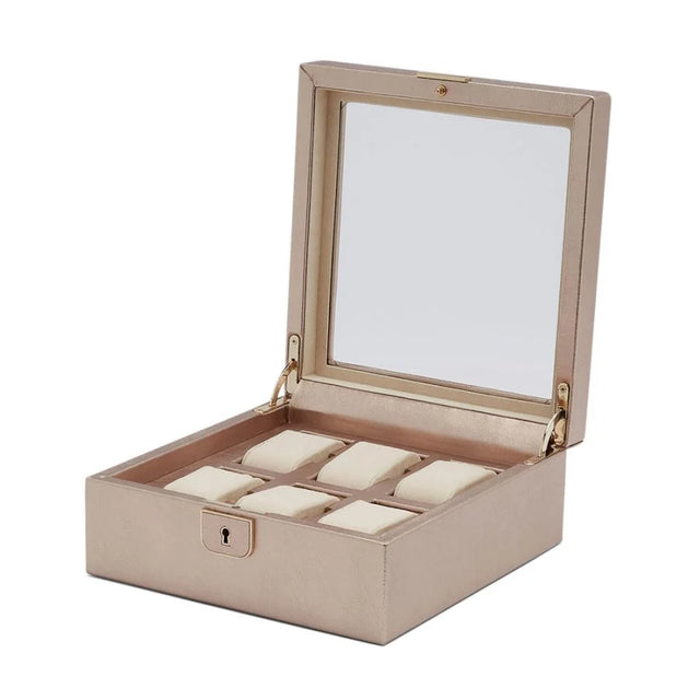 Palermo 6 Piece Watch Box  Rose Gold