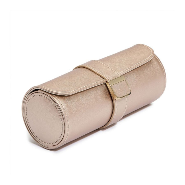Palermo Double Watch Roll with Jewellery Pouch Rose Gold
