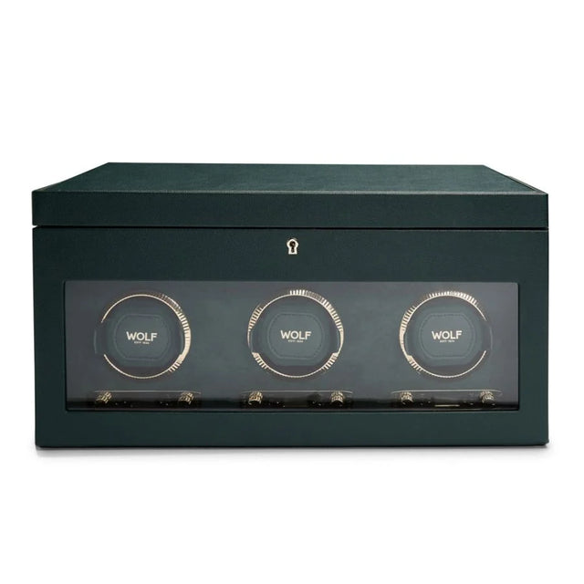 British Racing Green Triple Watch Winder