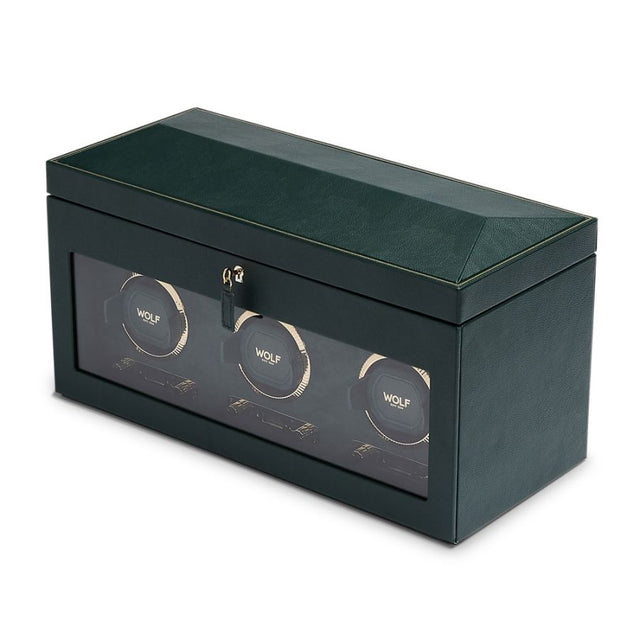 British Racing Green Triple Watch Winder