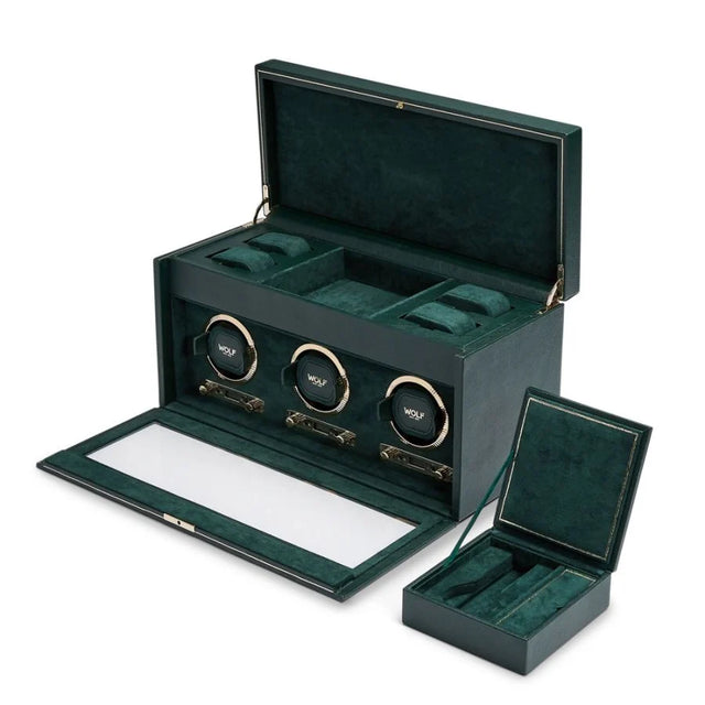 British Racing Green Triple Watch Winder