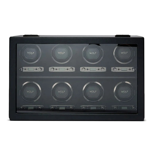 British Racing 8 Piece Watch Winder Black