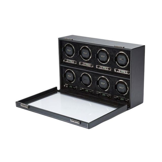 British Racing 8 Piece Watch Winder Black