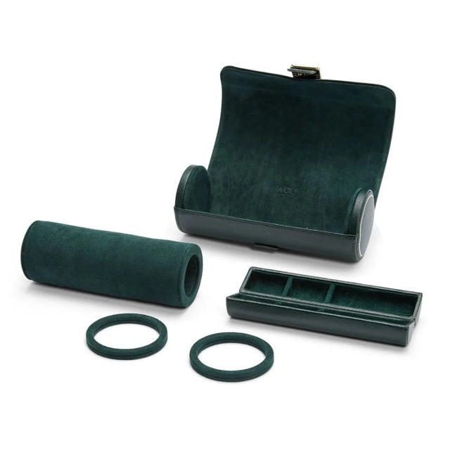 British Racing Green Triple Watch Roll