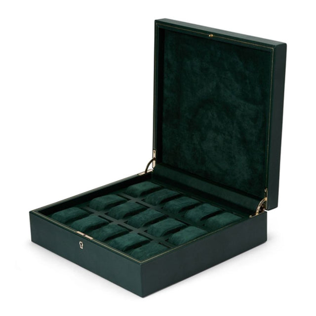 British Racing 15 Piece Watch Box Green