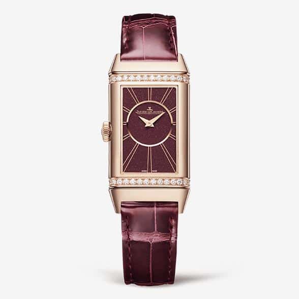 Jaeger LeCoultre Reverso One Duetto Burgundy Dial Watch