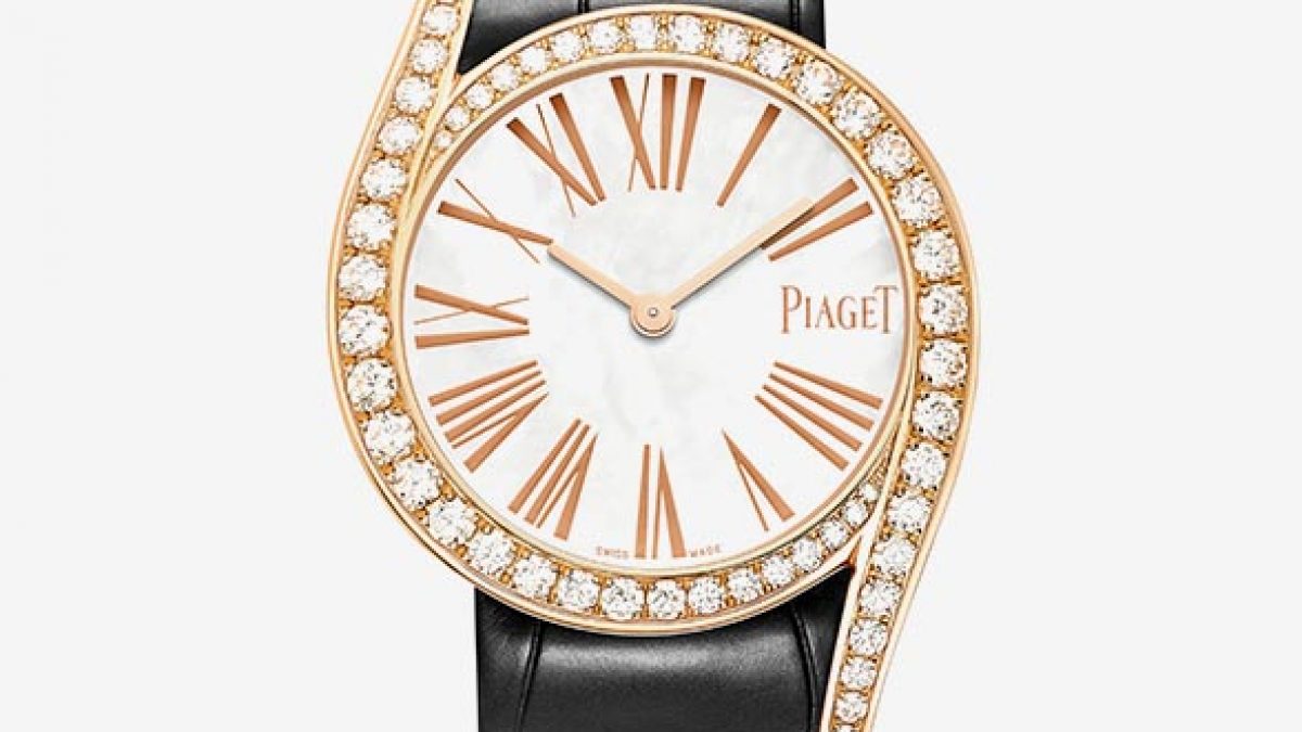 Piaget Limelight GALA Rose Gold Black Strap Watch