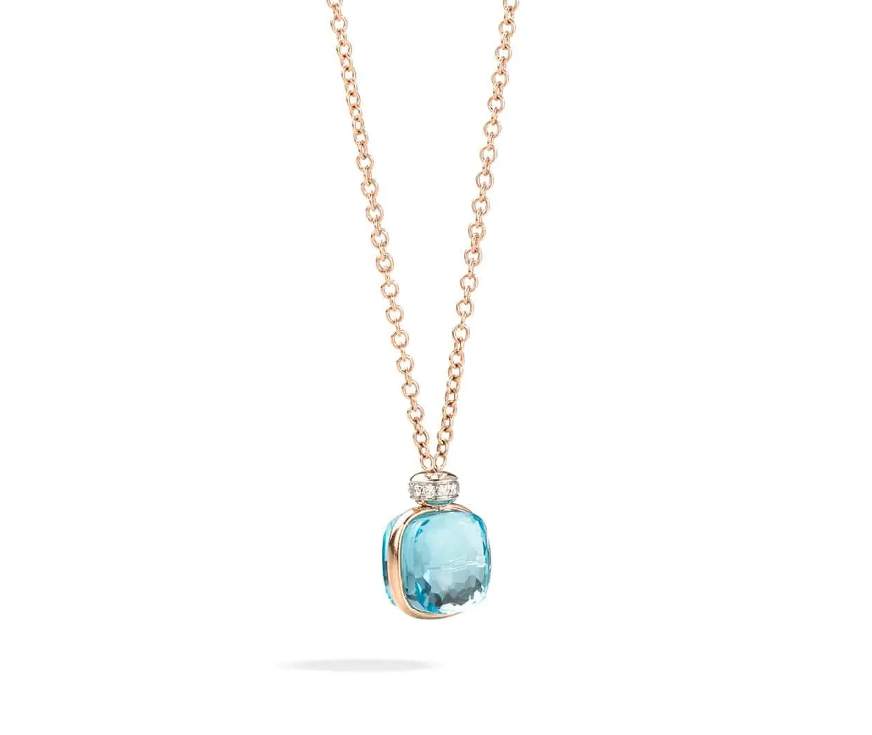 Nudo Clessidra Cut Sky Blue Topaz Pendant with Chain - Kennedy