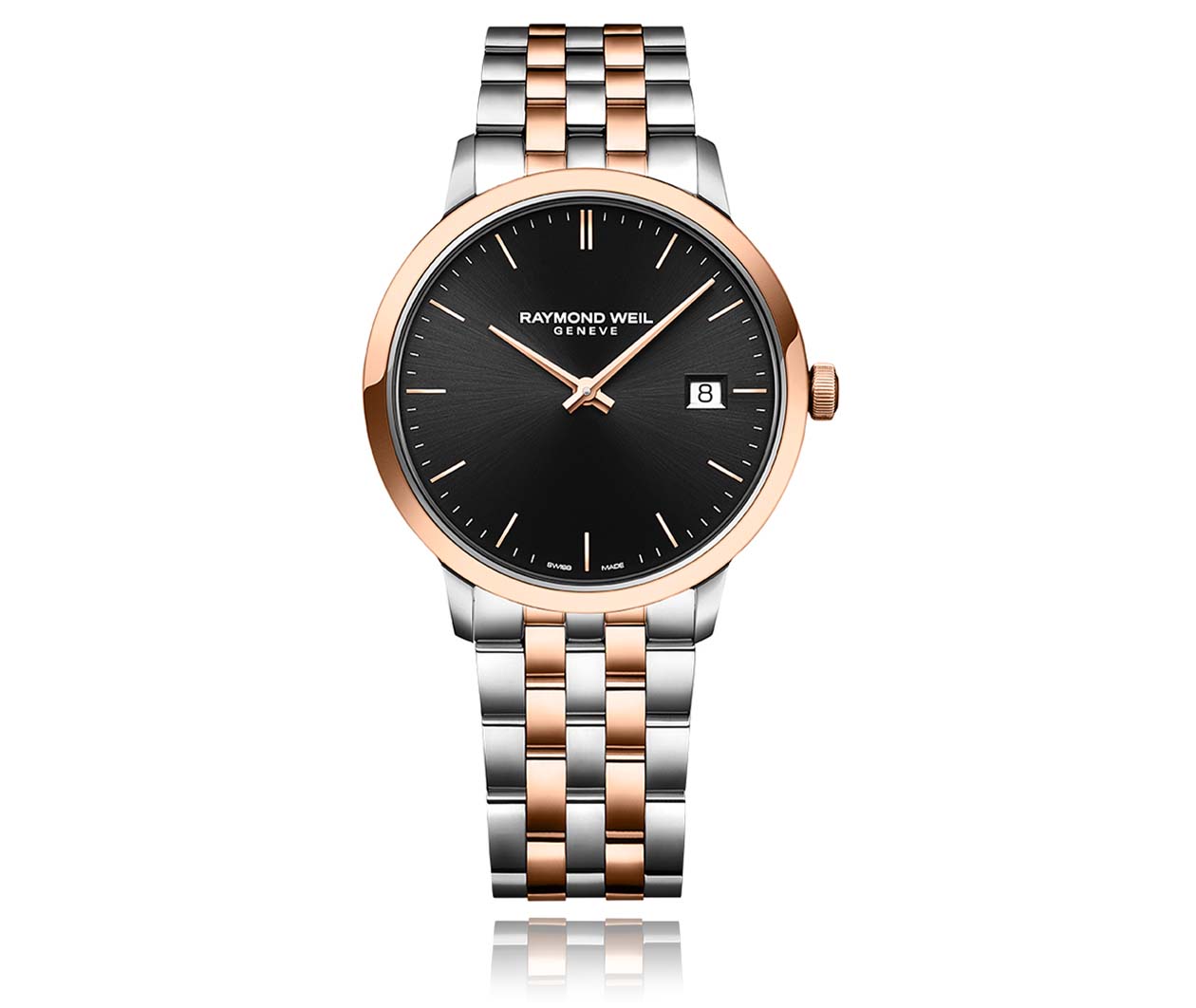 Raymond weil rose gold mens online watch