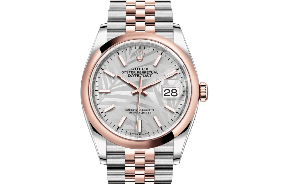 Oyster perpetual datejust clearance 36 rose gold