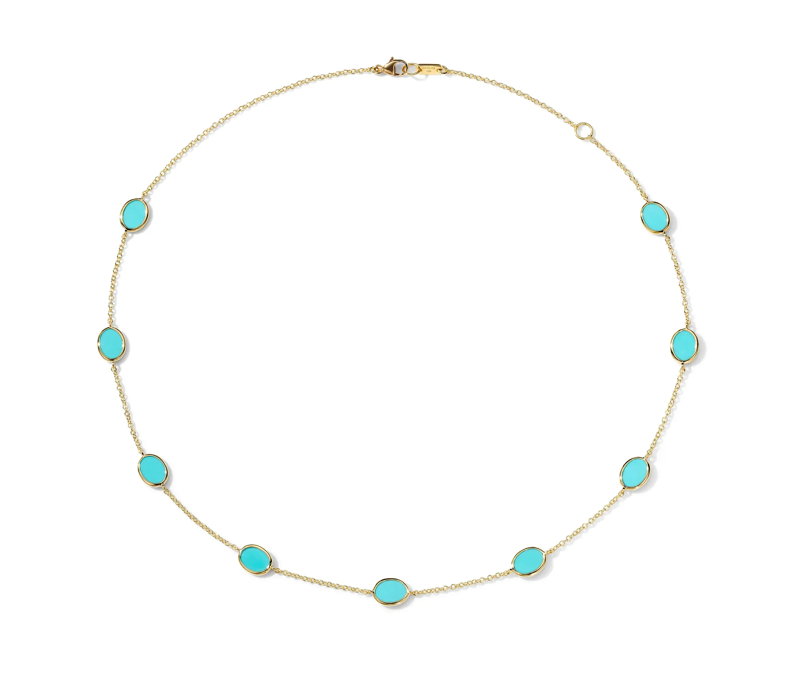 Suzy Landa 18K Yellow Gold Turquoise Bead Station Necklace – Long's Jewelers