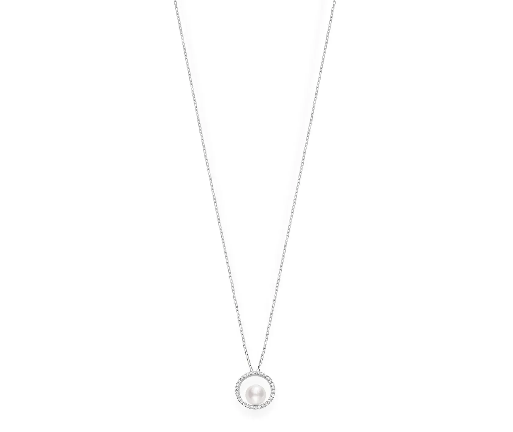 Circle Collection Akoya Cultured Pearl Pendant Necklace - Kennedy
