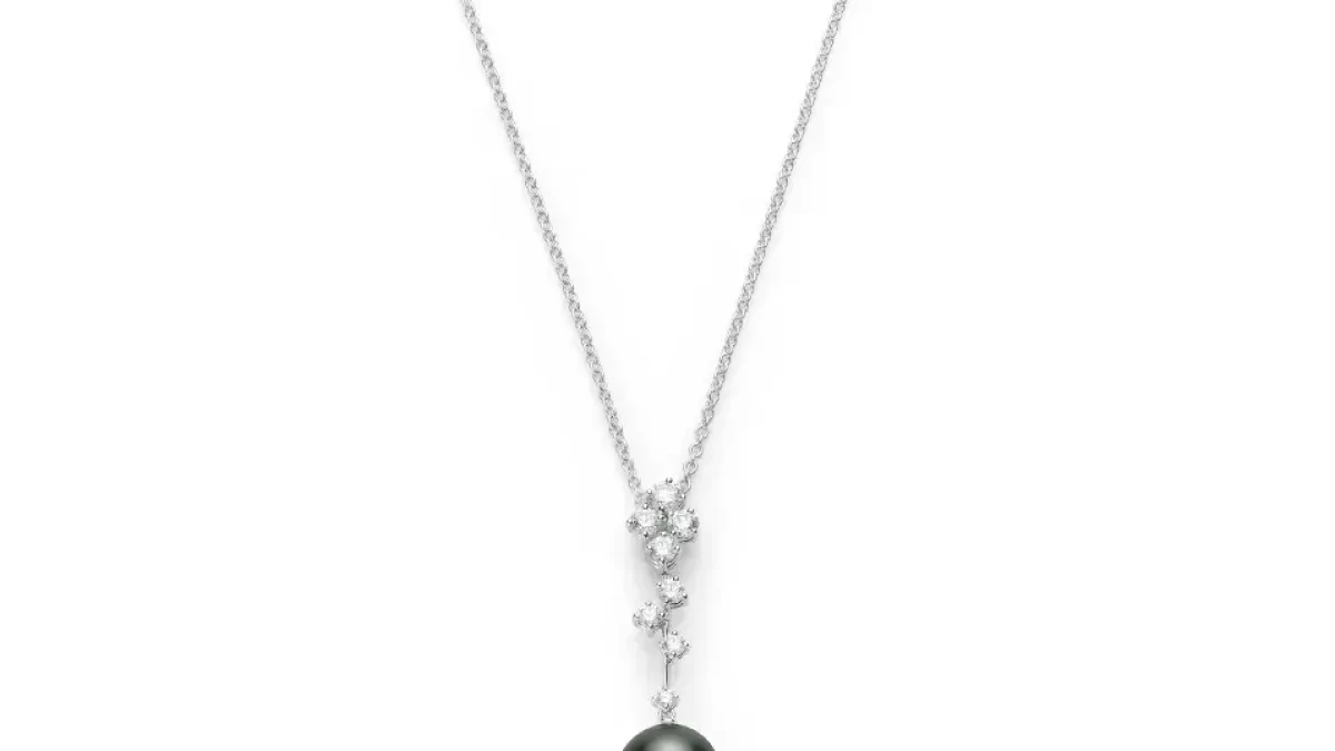 Mikimoto pearl and diamond on sale necklace