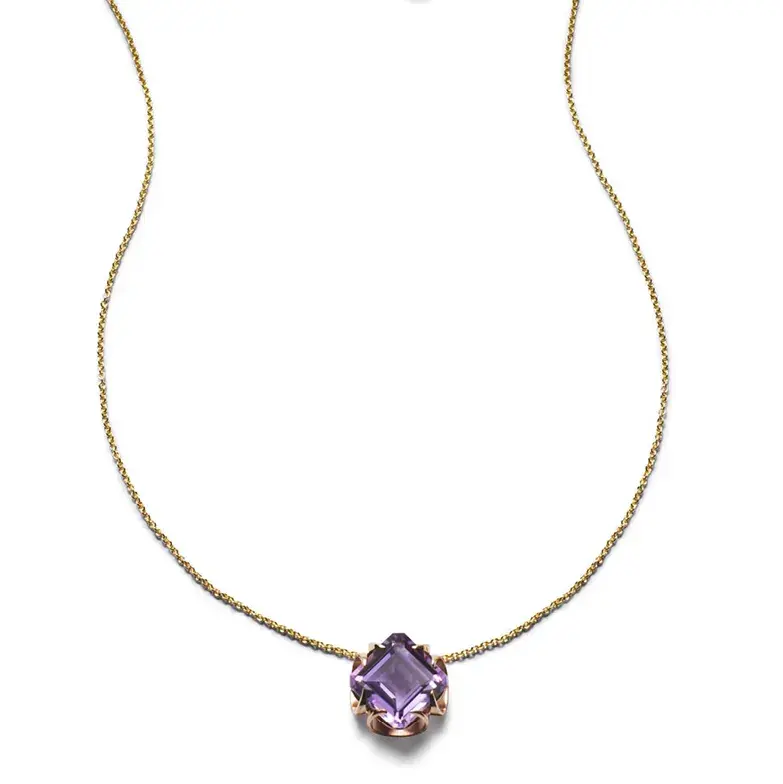Tiffany & Co. 18k Rose Gold Amethyst Flower Pendant | Rich Diamonds