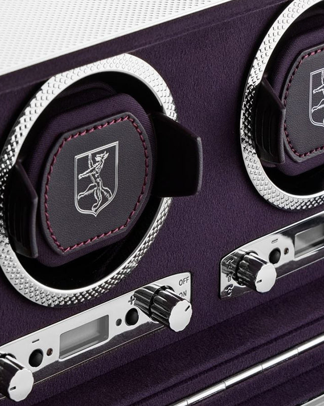 Wolf Silver Double Watch Winder