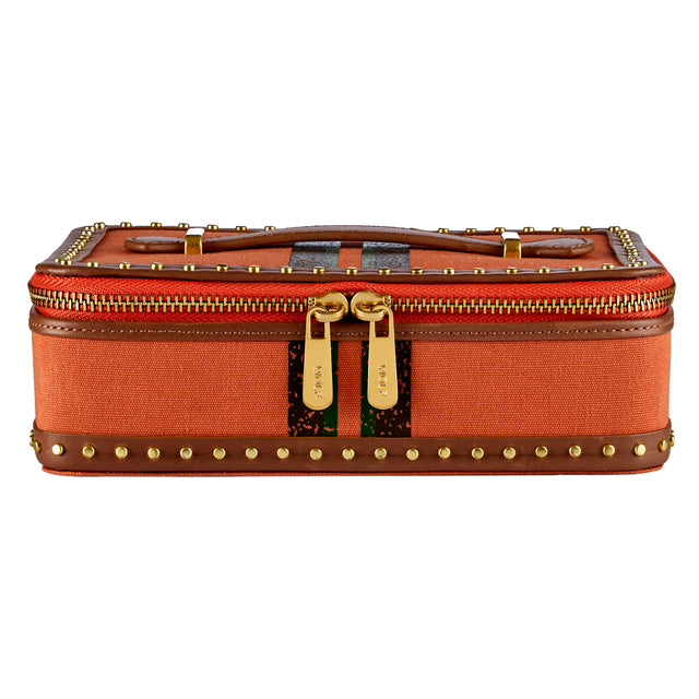Wolf Ida Travel Zip Jewellery Case Orange