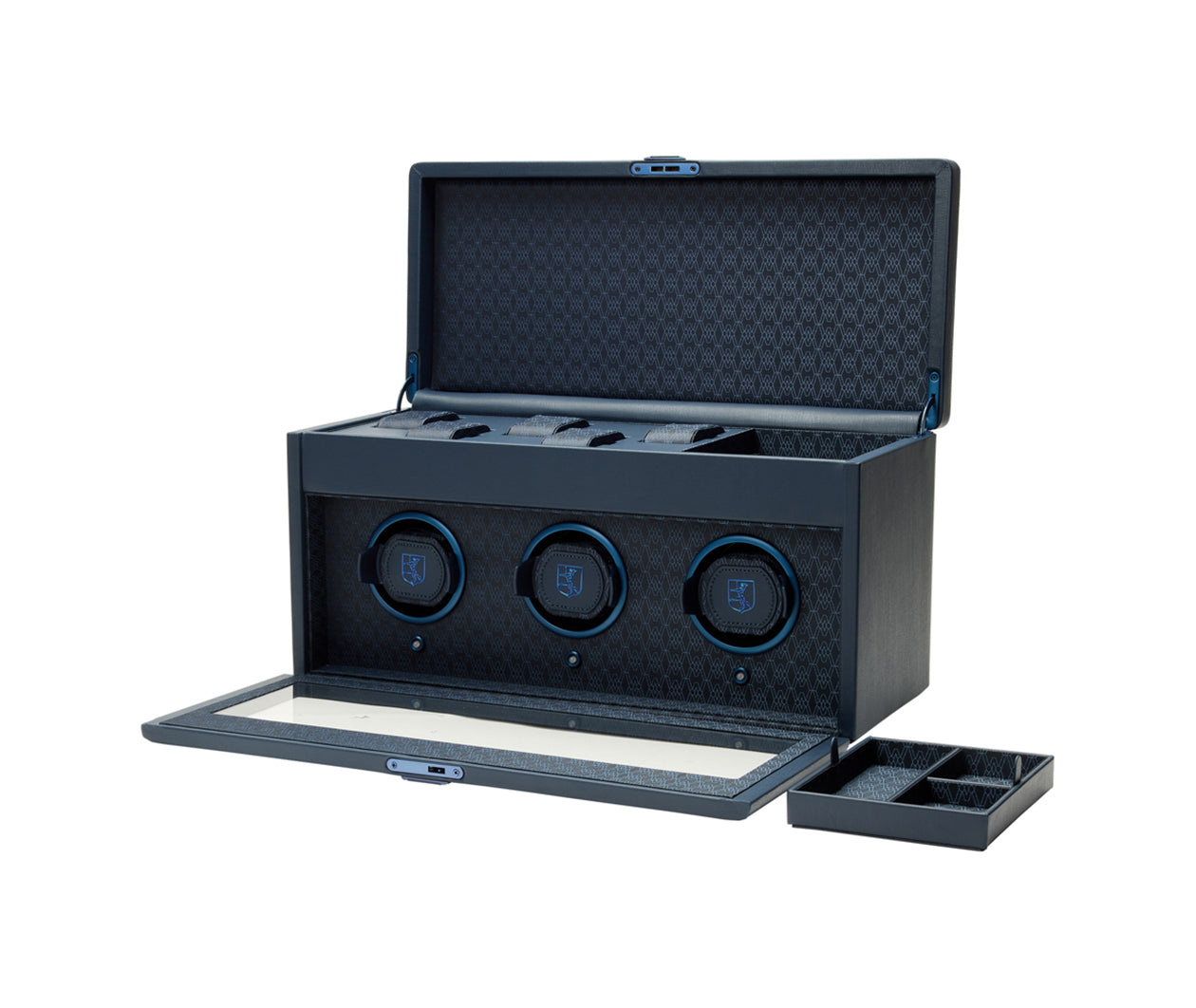 Earth Triple Watch Winder With Storage Blue | Kennedy