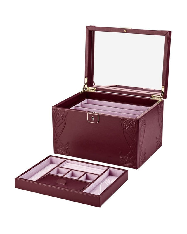 WOLF x Liberty Large Jewellery Box - Burgundy