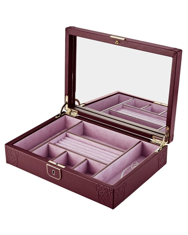 WOLF x Liberty Medium Jewellery Box - Burgundy
