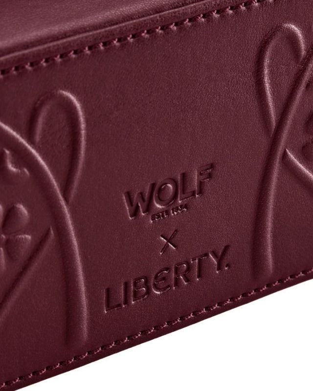 WOLF x Liberty Medium Zip Case - Burgundy
