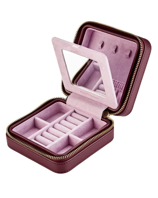 WOLF x Liberty Small Travel Zip Case - Burgundy