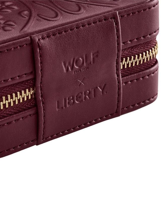 WOLF x Liberty Small Travel Zip Case - Burgundy