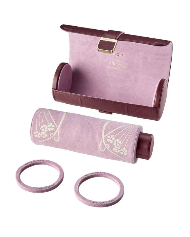 WOLF x Liberty Triple Watch Roll - Burgundy