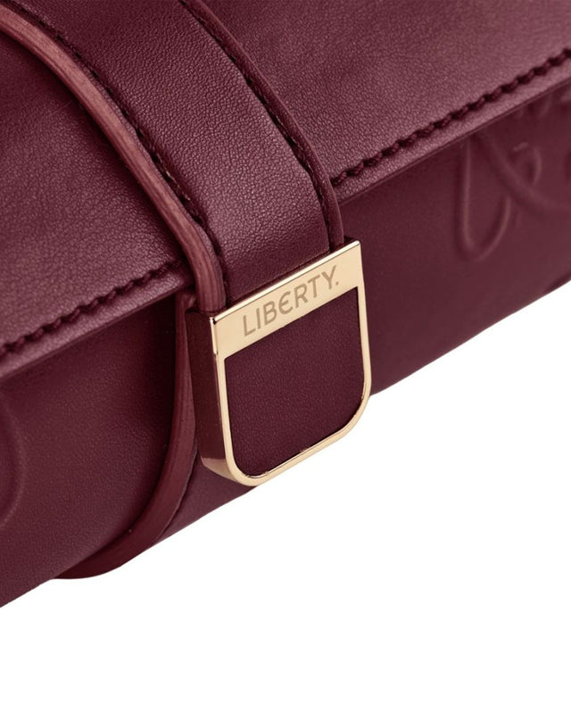 WOLF x Liberty Triple Watch Roll - Burgundy
