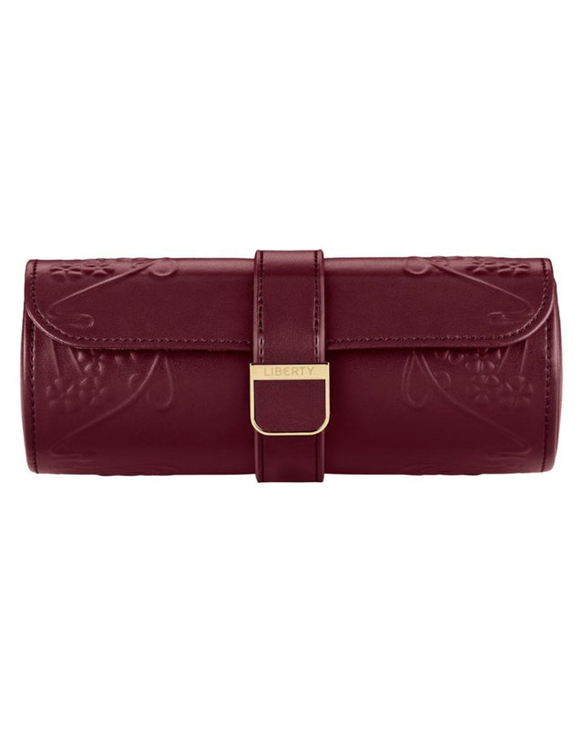 WOLF x Liberty Triple Watch Roll - Burgundy