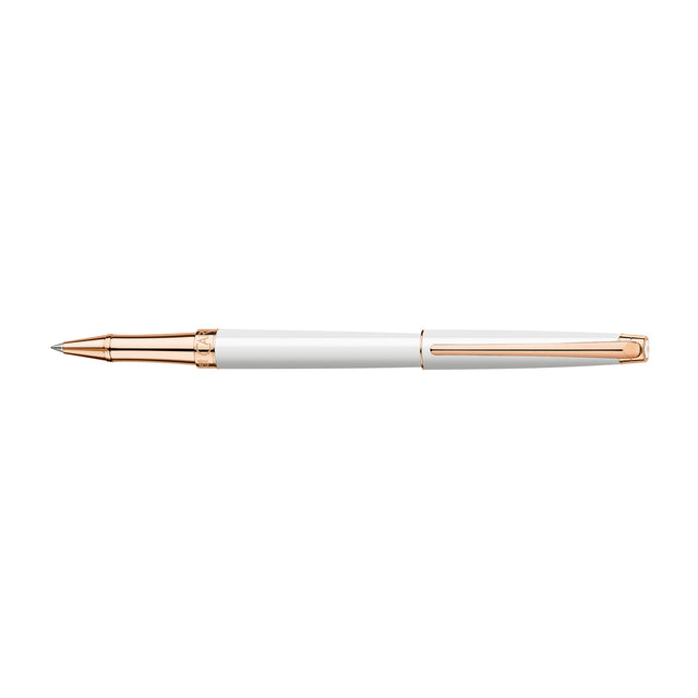 Leman Slim White Rose Gold Roller Pen
