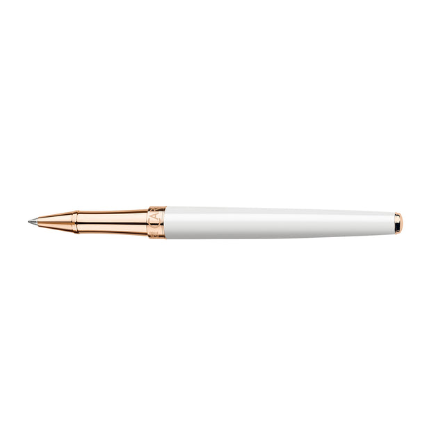 Leman Slim White Rose Gold Roller Pen