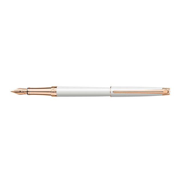 Leman Slim White Rose Gold Fountain Pen M
