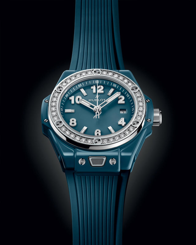 Big Bang One Click Petrol Blue Ceramic Diamonds