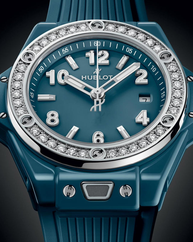 Big Bang One Click Petrol Blue Ceramic Diamonds
