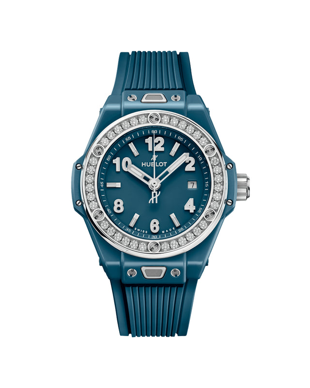 Big Bang One Click Petrol Blue Ceramic Diamonds