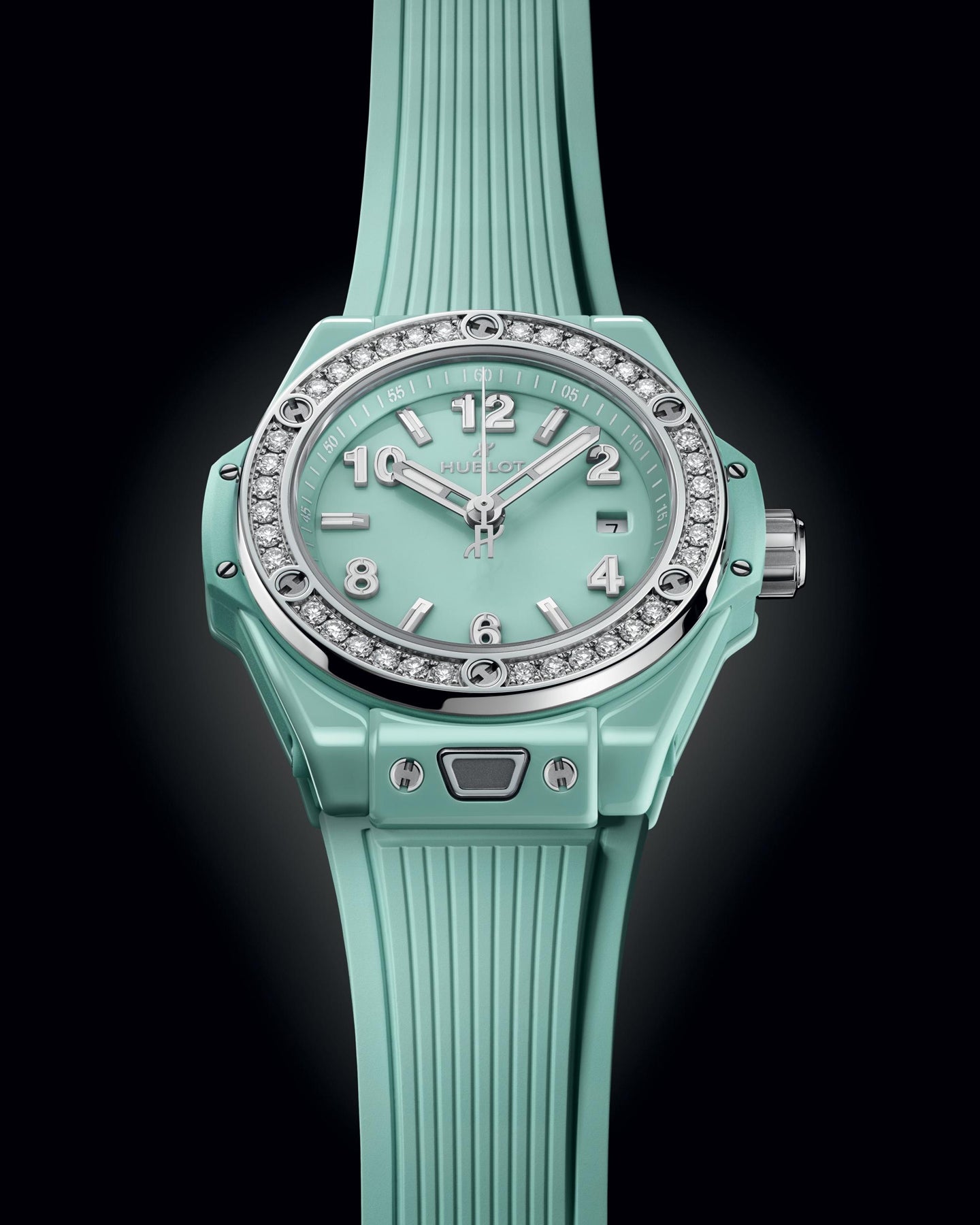 Big Bang One Click Mint Green Ceramic Diamonds - Kennedy