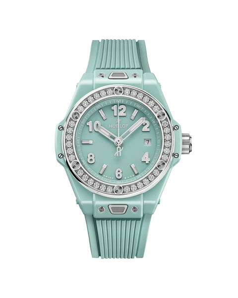 Big Bang One Click Mint Green Ceramic Diamonds - Kennedy
