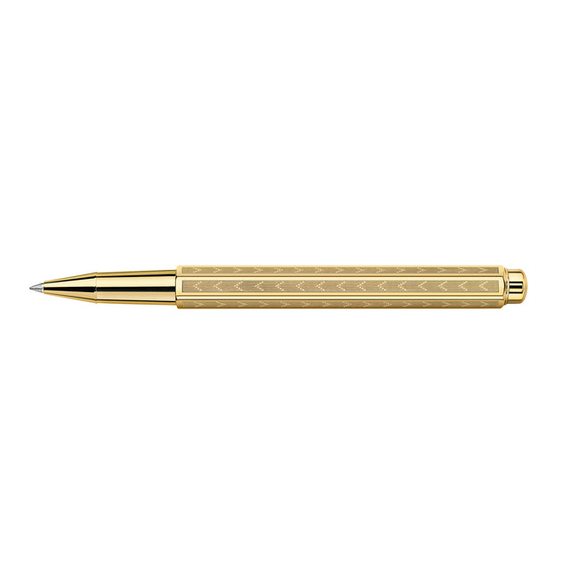 Ecridor Chevron Gilded Gold Roller Pen
