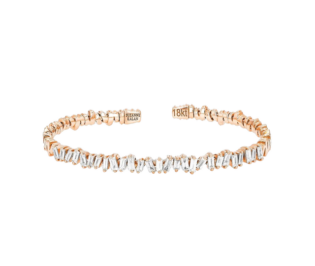 18K Rose Gold Flexible Diamond Bangle