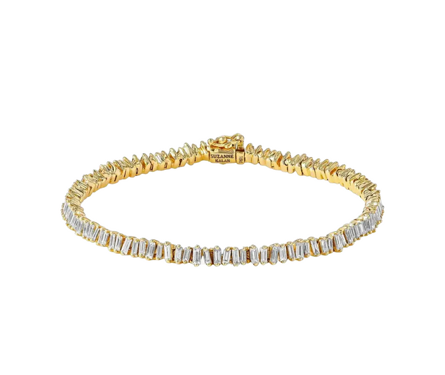 18K Classic Diamond Mini Baguette Tennis Bracelet