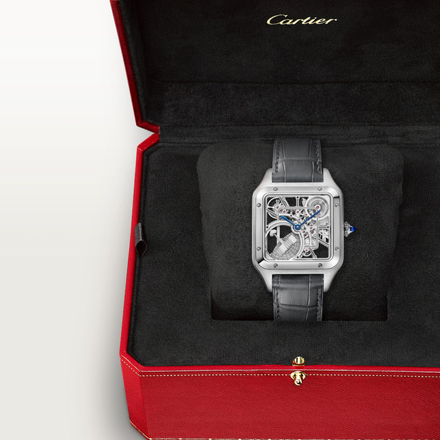 Santos-Dumont Skeleton watch with Micro-Rotor