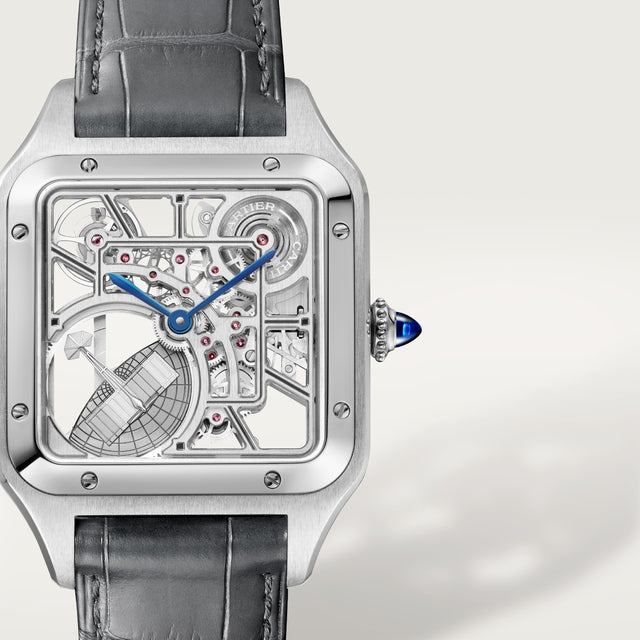 Santos-Dumont Skeleton watch with Micro-Rotor