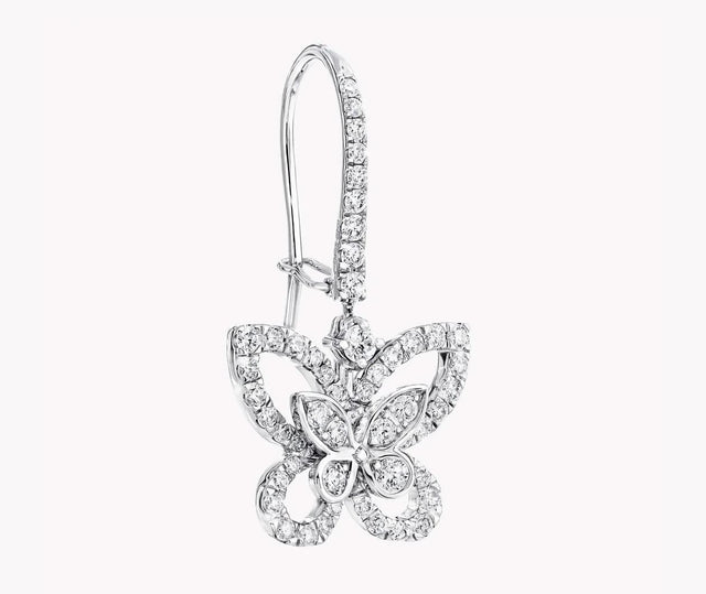 Graff Butter Fly Butter Fly Silhouette Diamond Drop Earrings RGE1617 Carousel 2